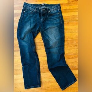 Women's Dark Blue Cropped Jeans